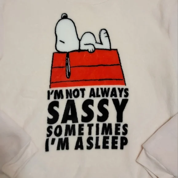 Peanuts Super Soft Pajama Sweater Top - Picture 2 of 3